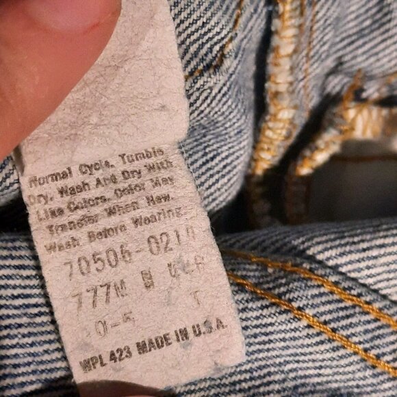 Vtg Levis Jacket Mens 44 Denim Jean Trucker Type 3 Made In USA Faded 80s 70506 - Picture 12 of 15